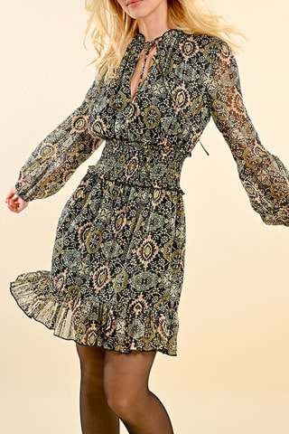 Vestido evasé - Negro