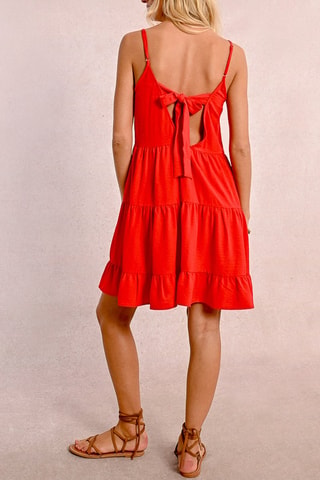 Vestido evasé - Rojo