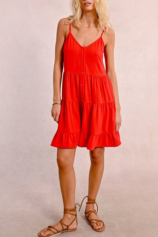 Vestido evasé - Rojo