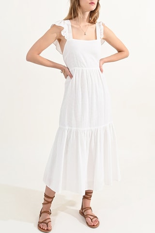 Vestido midi - Blanco