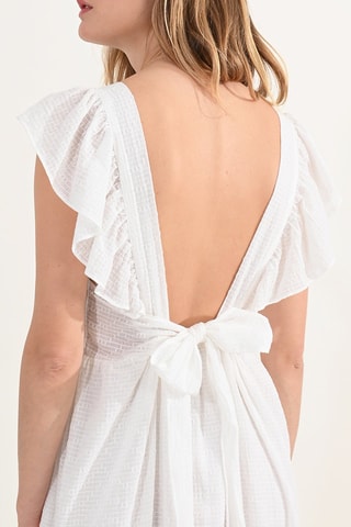 Vestido midi - Blanco