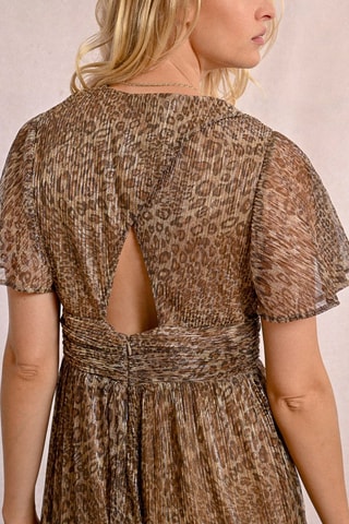 Vestido evasé - Beige