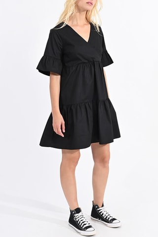 Vestido avolantado - Negro