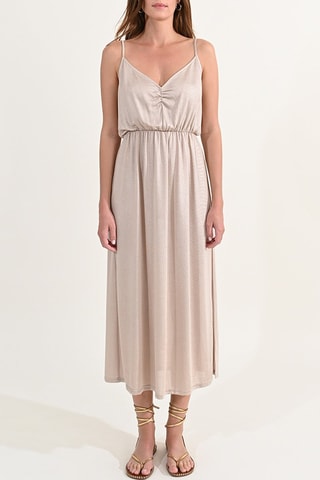 Vestido midi - Beige