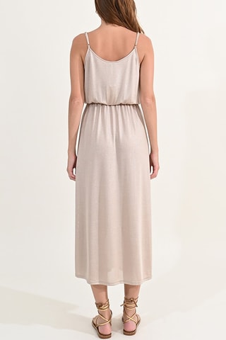 Vestido midi - Beige