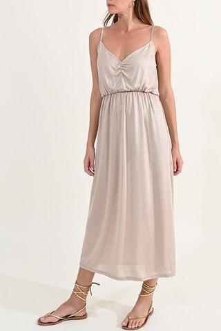 Vestido midi - Beige