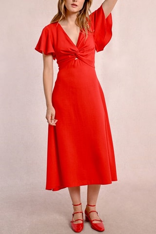 Vestido midi - Rojo