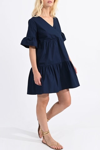 Vestido trapecio - Azul marino