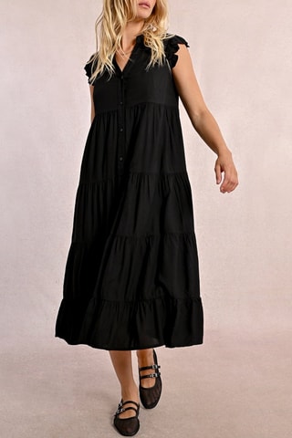 Vestido evasé - Negro