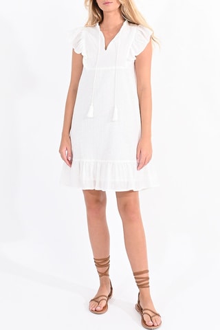 Vestido evasé - Blanco