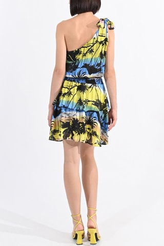 Vestido asimétrico - Negro y amarillo