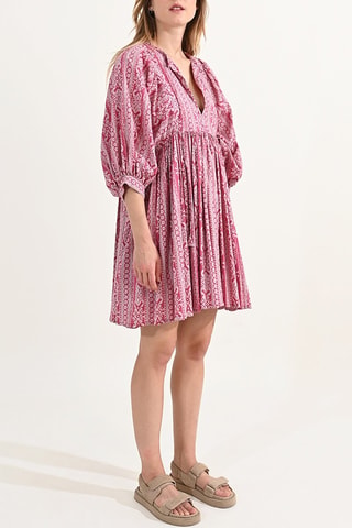Vestido evasé - Rosa