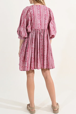 Vestido evasé - Rosa
