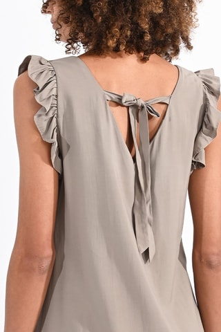 Vestido trapecio - Caqui claro