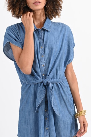 Vestido camisero vaquero - Azul
