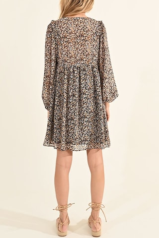Vestido evasé - Marrón