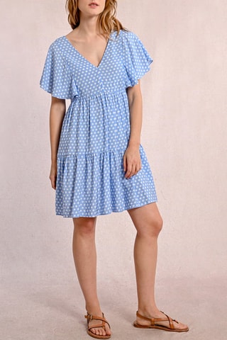 Vestido evasé - Celeste