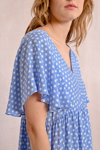Vestido evasé - Celeste