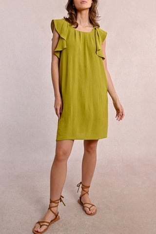 Vestido recto - Verde oliva