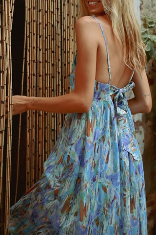 Vestido largo - Celeste