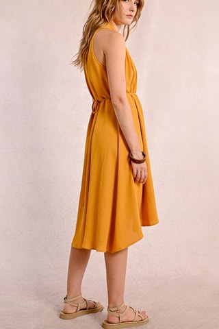 Vestido evasé - Mostaza