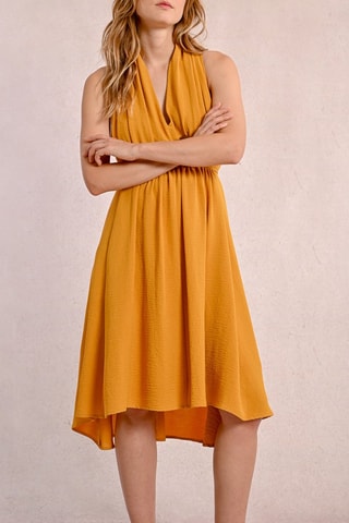 Vestido evasé - Mostaza