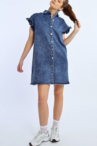 Vestido camisero vaquero - Azul