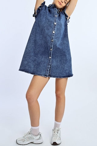 Vestido camisero vaquero - Azul