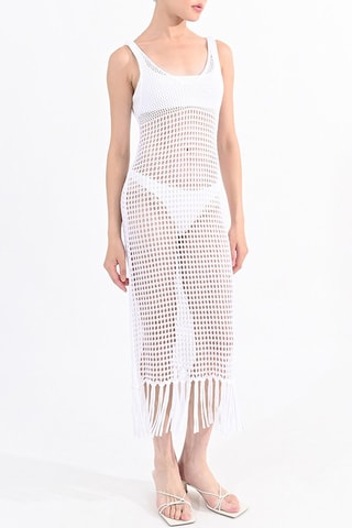 Vestido recto - Blanco