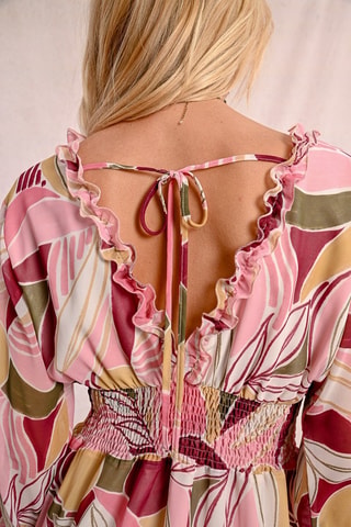 Vestido avolantado - Rosa