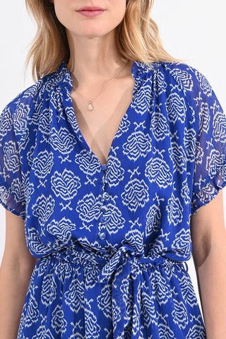 Vestido evasé - Azul rey