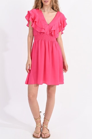 Vestido evasé - Fucsia