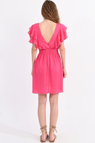 Vestido evasé - Fucsia