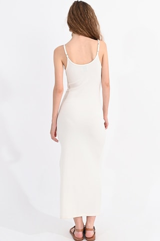Vestido recto - Blanco