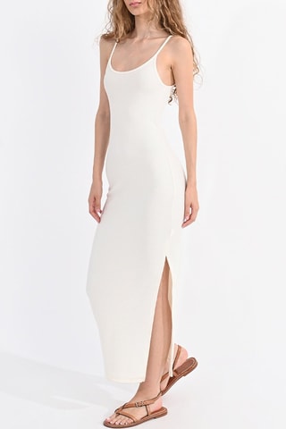 Vestido recto - Blanco