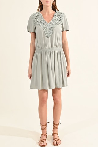 Vestido evasé - Verde agua