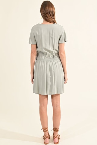 Vestido evasé - Verde agua
