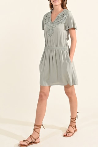 Vestido evasé - Verde agua