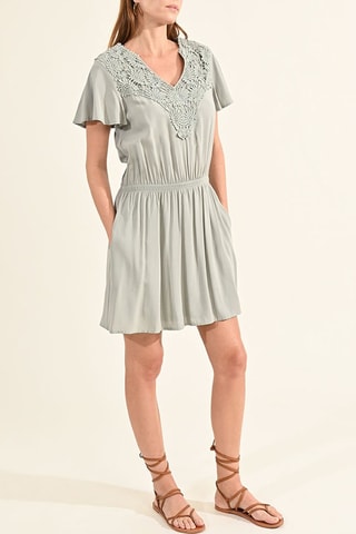 Vestido evasé - Verde agua