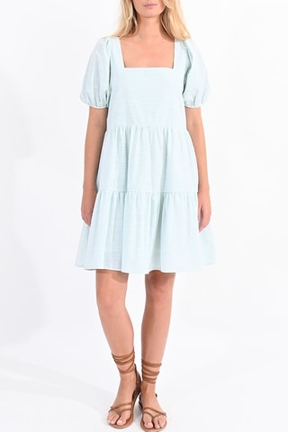 Vestido avolantado - Turquesa