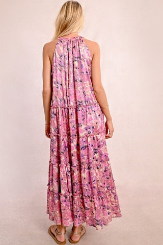 Vestido largo tie-dye - Rosa