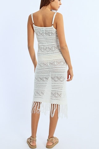 Vestido recto - Blanco