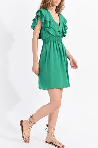Vestido evasé - Verde
