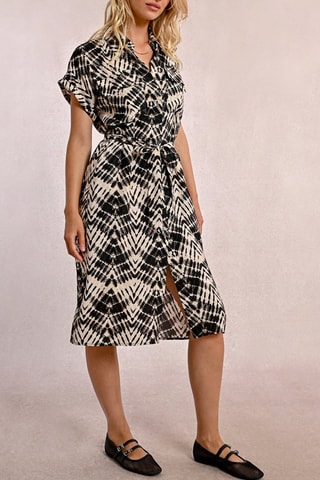 Vestido camisero - Beige