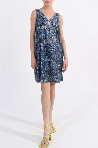 Vestido recto - Azul petróleo
