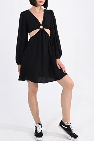 Vestido evasé - Negro