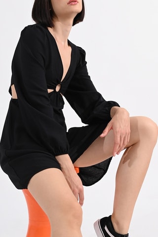 Vestido evasé - Negro