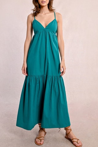 Vestido largo - Verde esmeralda