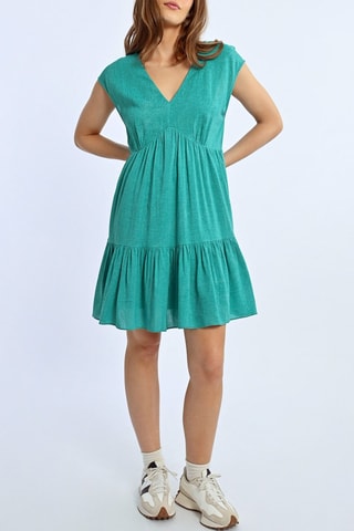 Vestido evasé - Verde esmeralda