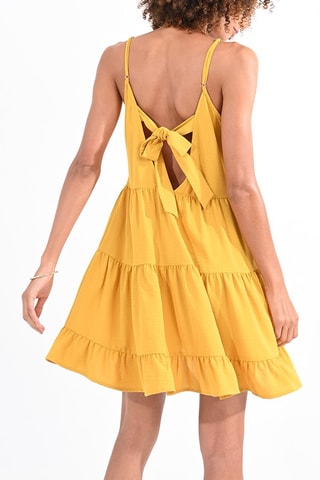 Vestido evasé - Mostaza